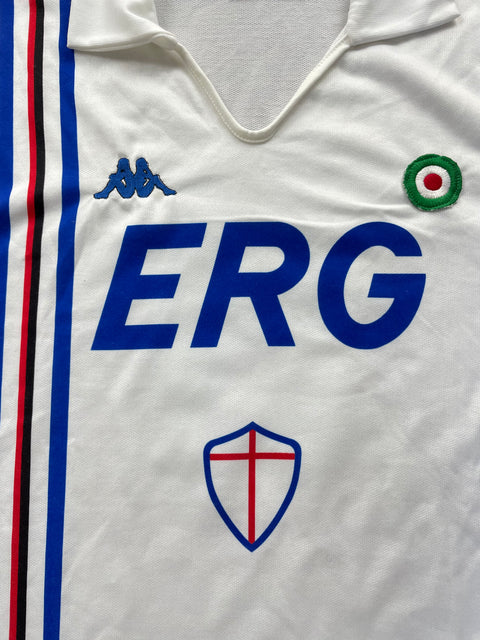 Match Shirt • Club • Sampdoria • 1989 • Kappa • Away • #9 • Gianluca Vialli • Match Worn 