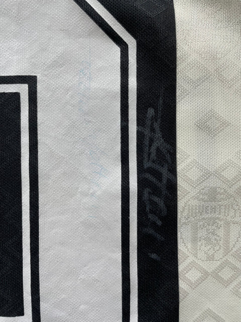 Store Shirt • Juventus • 1993 • Kappa • Home • #10 • Size L • Signed by Baggio, Vialli and Trapattoni 