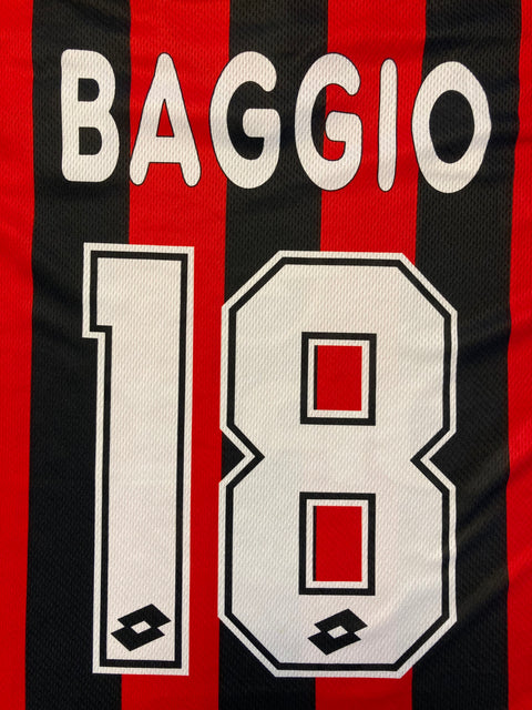 Store Shirt • AC Milan • 1996 • Lotto • Home • Roberto Baggio • Player Spec • Size M 