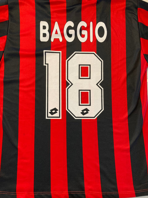 Store Shirt • AC Milan • 1996 • Lotto • Home • Roberto Baggio • Player Spec • Size M 