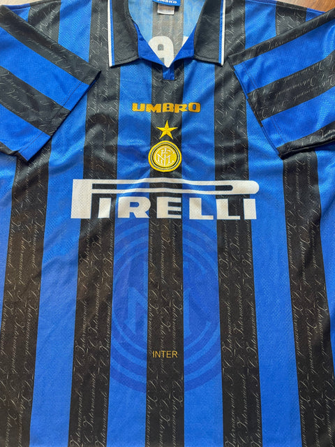 Store Shirt • Inter Milan • 1996 • Umbro Brazilian Edition • Home • #10 • Ronaldo • Size XL 