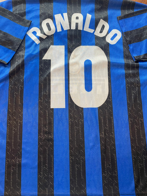 Store Shirt • Inter Milan • 1996 • Umbro Brazilian Edition • Home • #10 • Ronaldo • Size XL 