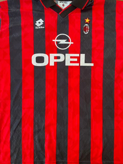 Store Shirt • AC Milan • 1995 • Lotto • Home • #3 • Paolo Maldini • Size XL 