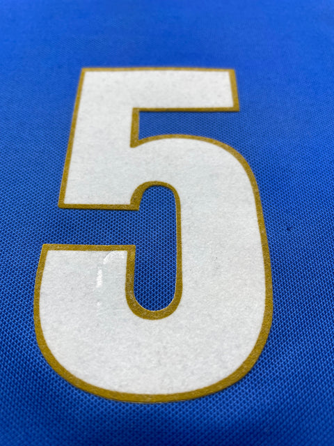 Match Shirt • National • Italia • 1996 • Nike • Home • #5 • Fabio Cannavaro • vs Russia