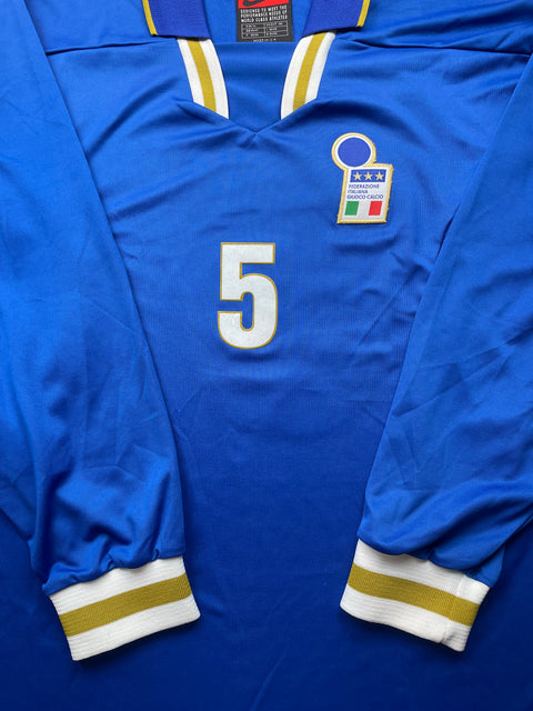 Match Shirt • National • Italia • 1996 • Nike • Home • #5 • Fabio Cannavaro • vs Russia