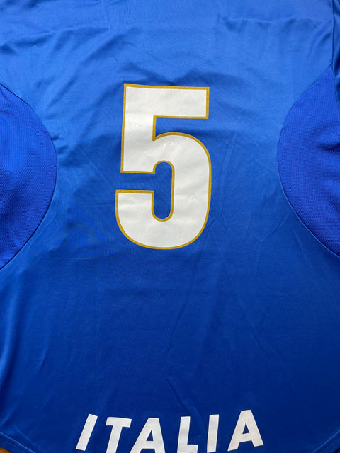 Match Shirt • National • Italia • 1996 • Nike • Home • #5 • Fabio Cannavaro • vs Russia