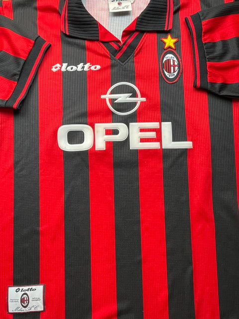 Store Shirt • AC Milan • 1997 • Lotto • Home • Alessandro Costacurta • Size XL