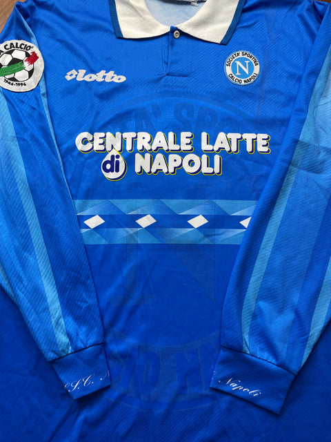 Match Shirt • Club • Napoli • 1996 • Lotto • Home • #9 • Massimiliano Esposito • Match Worn