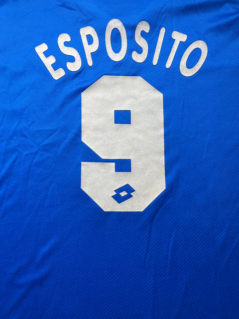 Match Shirt • Club • Napoli • 1996 • Lotto • Home • #9 • Massimiliano Esposito • Match Worn