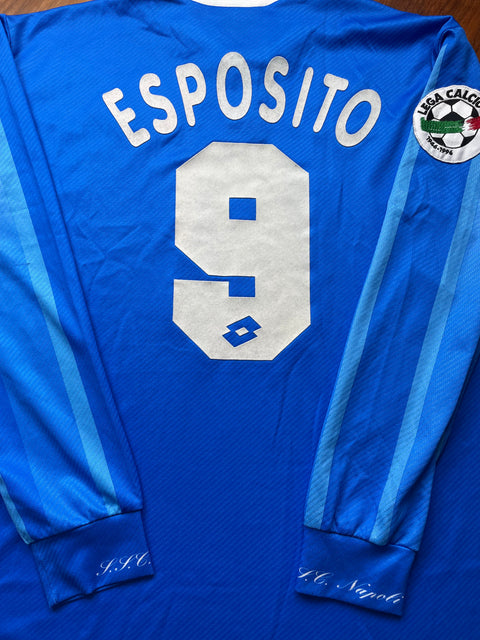 Match Shirt • Club • Napoli • 1996 • Lotto • Home • #9 • Massimiliano Esposito • Match Worn