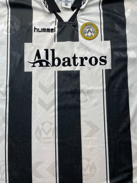 Match Shirt • Club • Udinese • 1995 • Hummel • Home • #7 • Raffaele Ametrano • Match Worn