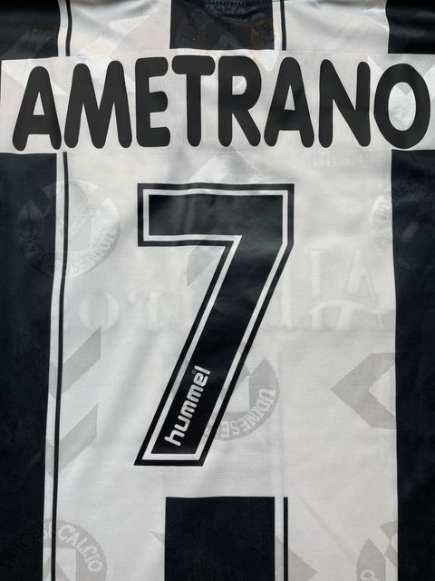 Match Shirt • Club • Udinese • 1995 • Hummel • Home • #7 • Raffaele Ametrano • Match Worn