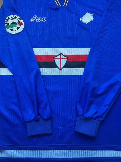 Match Shirt • Club • Sampdoria • 1997 • Asics • Home • #5 • Moreno Mannini • Match Worn