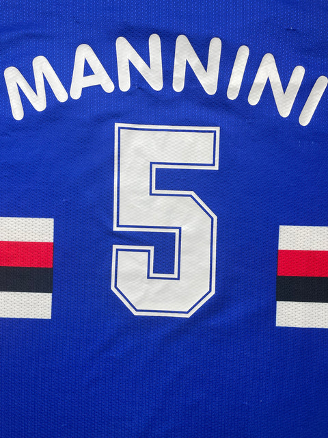 Match Shirt • Club • Sampdoria • 1997 • Asics • Home • #5 • Moreno Mannini • Match Worn