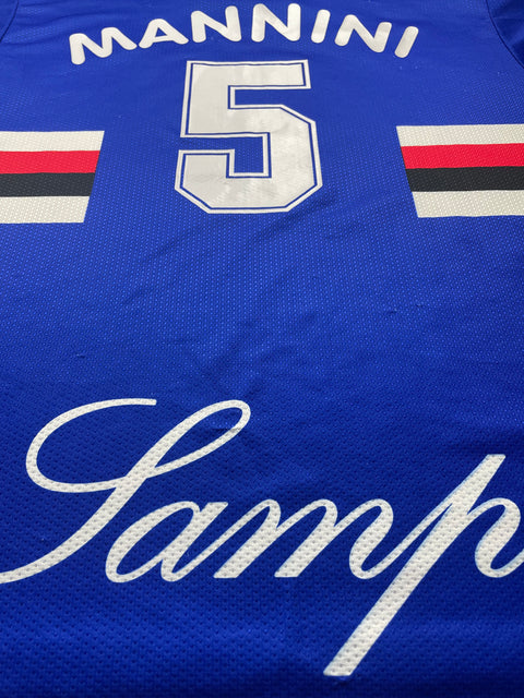 Match Shirt • Club • Sampdoria • 1997 • Asics • Home • #5 • Moreno Mannini • Match Worn