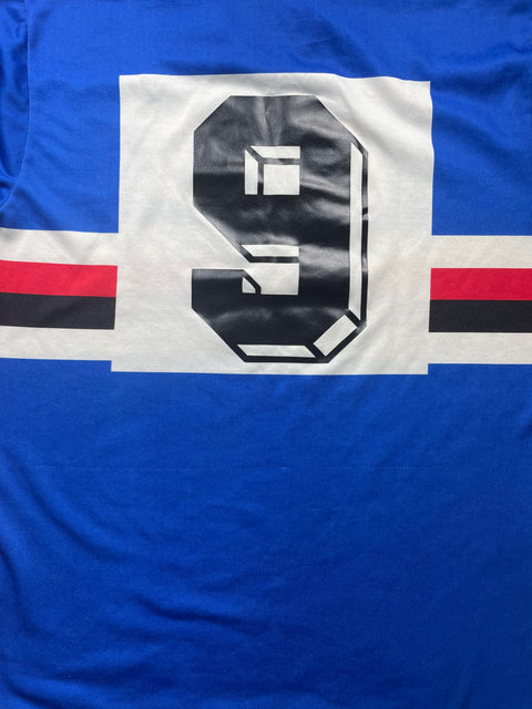 Store Shirt • Sampdoria • 1988 • Kappa • #9 • Gianluca Vialli • Size L