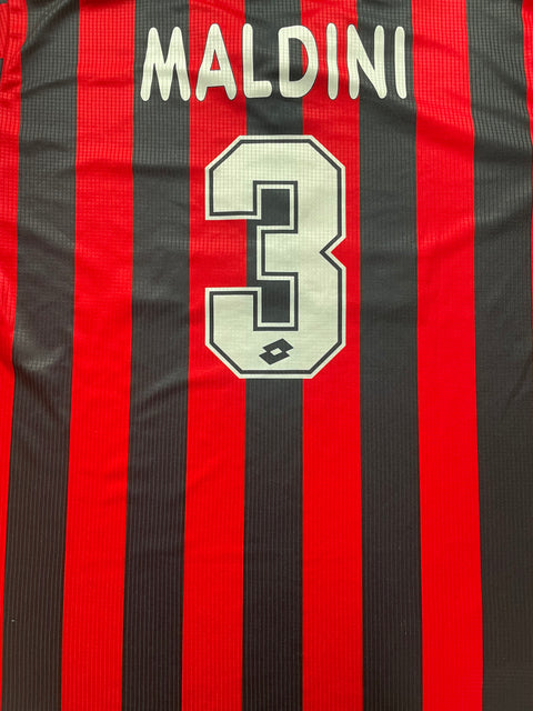 Store Shirt • AC Milan • 1997 • Lotto • Home • Paolo Maldini • Size XL