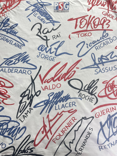 T-Shirt • 1994 • Ligue Un • PSG • Official Team Signature T-Shirt - Size XL