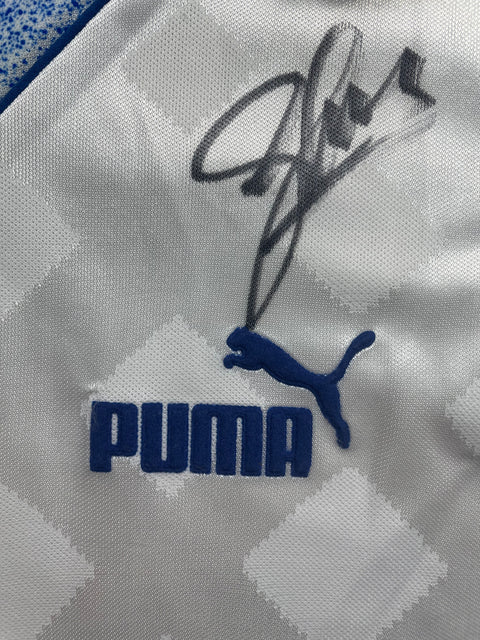 Store Shirt • Parma • 1995 • Puma • Home • Size XL • BNWT • Signed by Enrico Chiesa