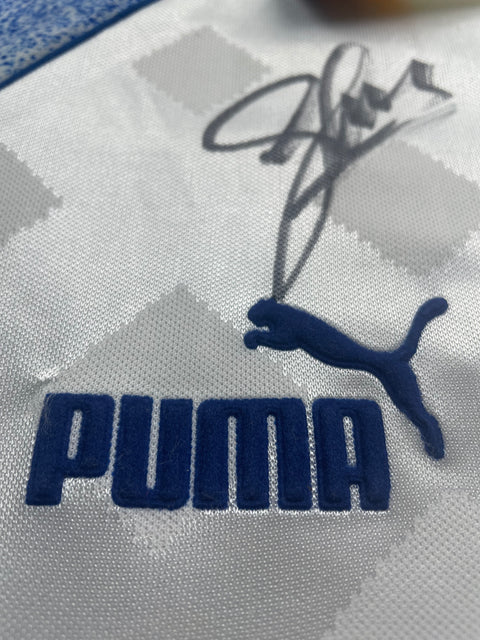 Store Shirt • Parma • 1995 • Puma • Home • Size XL • BNWT • Signed by Enrico Chiesa