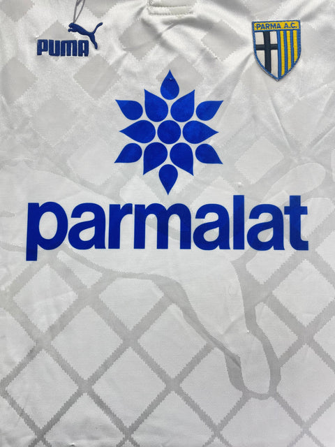 Store Shirt • Parma • 1995 • Puma • Home • Size XL • BNWT • Signed by Enrico Chiesa