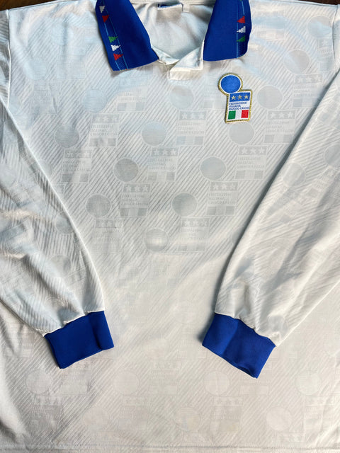 Match Shirt • National • Italia • 1993 • Diadora • Away • #2 • Antonio Benarrivo • vs Estonia • World Cup 94 Qualifier