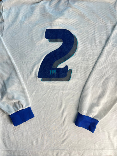 Match Shirt • National • Italia • 1993 • Diadora • Away • #2 • Antonio Benarrivo • vs Estonia • World Cup 94 Qualifier