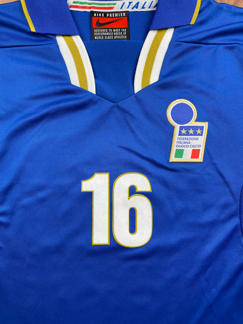 Match Shirt • National • Italia • 1996 • Nike • Home • #16 • Roberto Di Matteo • Match Prepared 