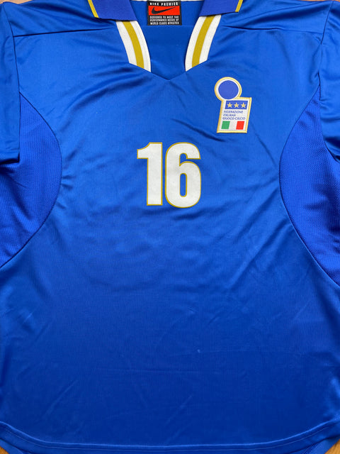 Match Shirt • National • Italia • 1996 • Nike • Home • #16 • Roberto Di Matteo • Match Prepared 