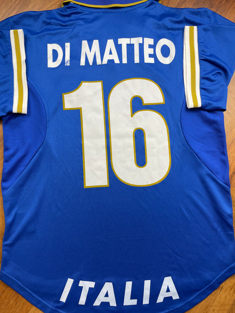 Match Shirt • National • Italia • 1996 • Nike • Home • #16 • Roberto Di Matteo • Match Prepared 