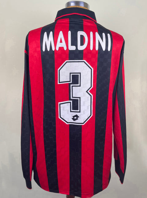 Jersey | Club | AC Milan | 1995 | Paolo Maldini | Matchworn