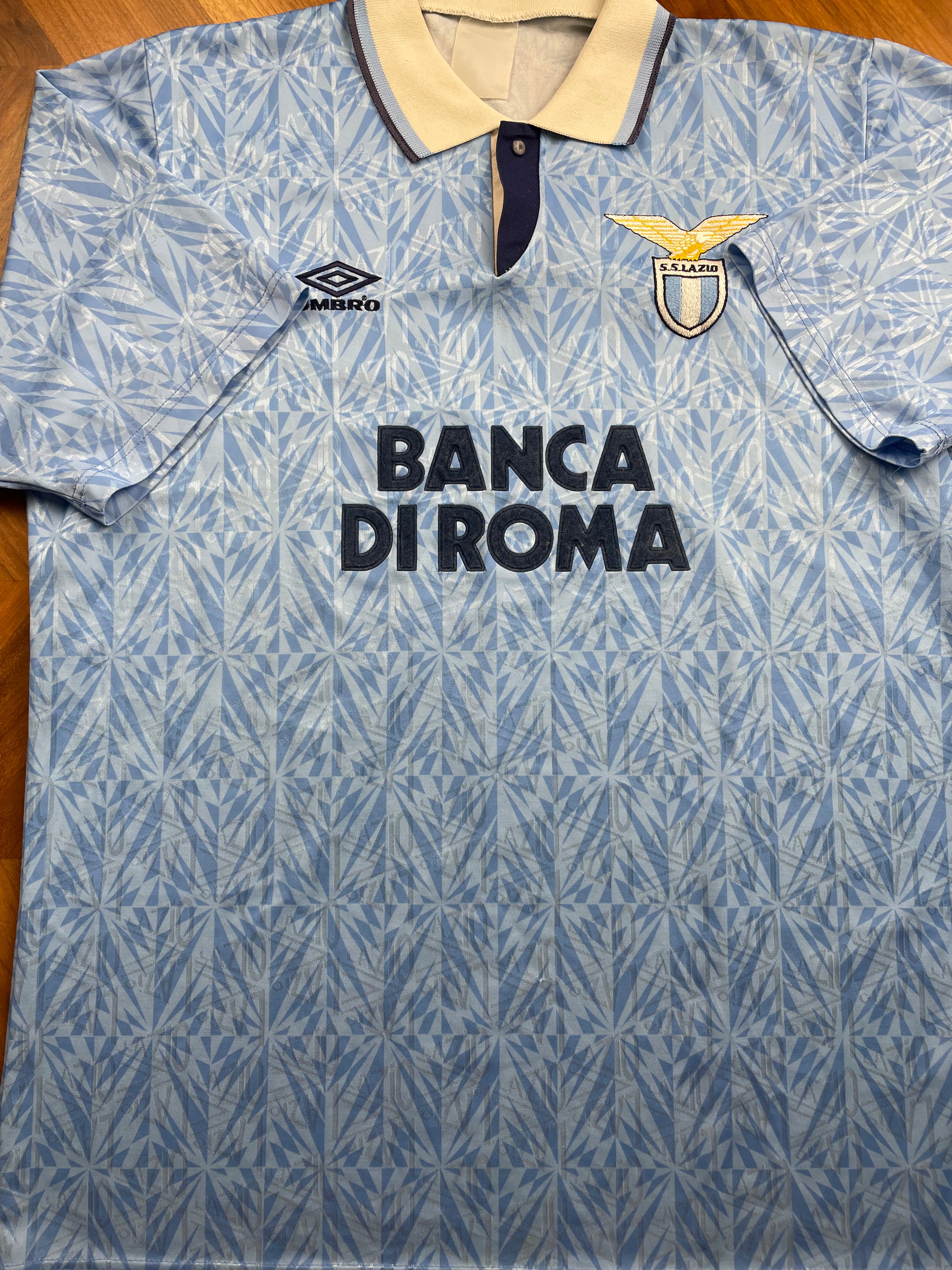 希少 1992-93ラツィオ ホームユニフォーム ゲームシャツ UMBRO 【公式 