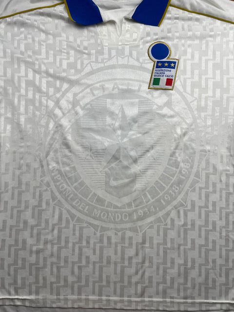 Match Shirt • National • Italia • 1995 • Nike • Away • #6 • Lorenzo Minotti • vs Ukraine • Euro 96 Qualifiers 