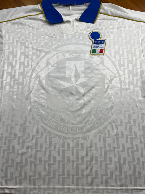 Match Shirt • National • Italia • 1995 • Nike • Away • #6 • Lorenzo Minotti • vs Ukraine • Euro 96 Qualifiers 