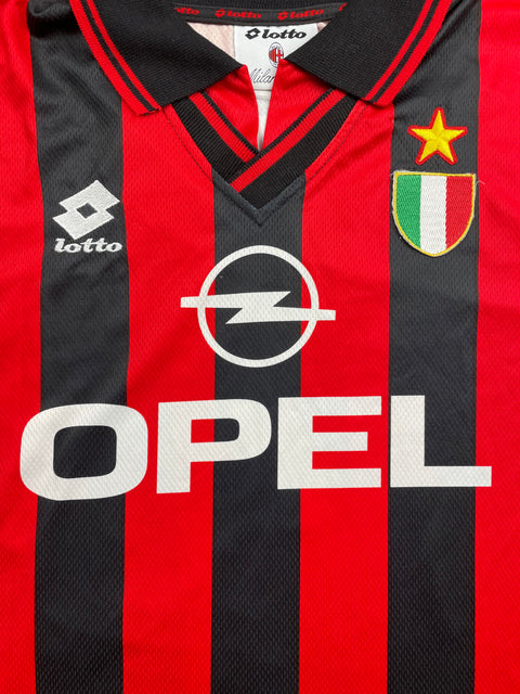 Match Shirt • Club • AC Milan • 1996 • Lotto • Home • #7 • Gianluigi Lentini • Match Prepared 