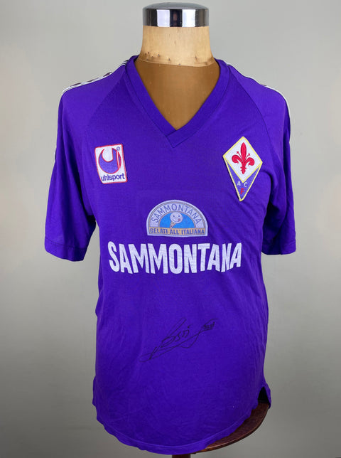 Training | Fiorentina | 1994 | Gabriel Batistuta | Uhlsport Training Top | Signed