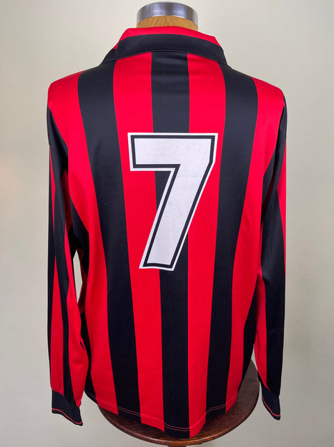Match Shirt • Club • AC Milan • 1992 • Adidas • Home • #7 • Roberto Donadoni • Match Worn • Signed