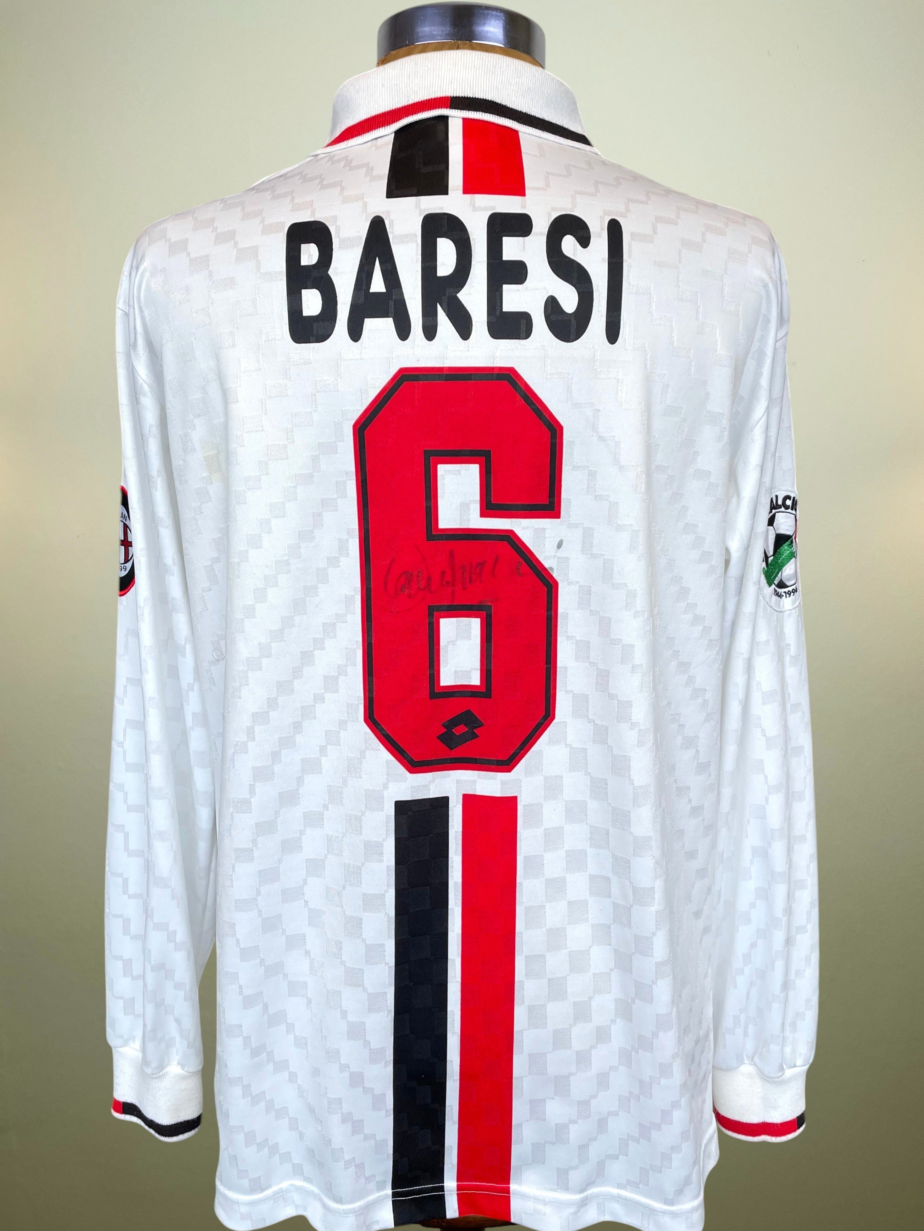 Lotto AC Milan Baresi 6 引退記念ユニフォーム AC Milan 1996/97 Away – Match-Worn Shirt – Franco Baresi