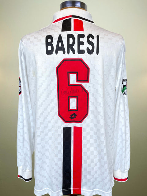 Match Shirt • Club • AC Milan • 1996 • Lotto • Away • #6 • Franco Baresi • Match Worn • Signed 