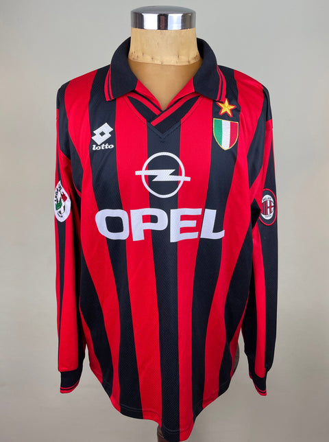 Match Shirt • Club • AC Milan • 1996 • Lotto • Home • #8 • Marcel Desailly • Match Worn