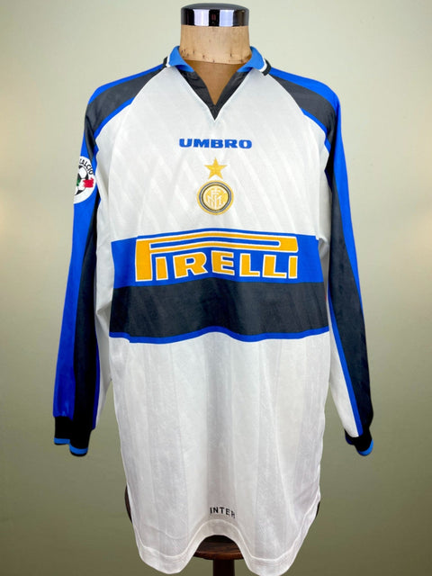Paul Ince's Match worn Inter Milan 1996-97 Away jersey with the sponsor Pirelli across the chest.