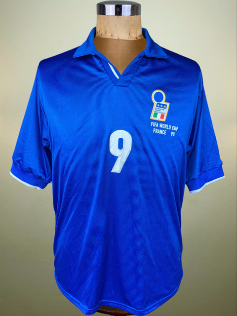 Match Shirt • National • Italia • 1998 • Nike • Home • #9 • WC 98 • Demetrio Albertini 