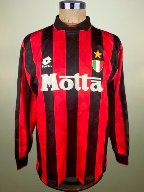 Store Shirt • AC Milan • 1993 • Lotto • Home • Gianluigi Lentini • Size L - Calcio 90