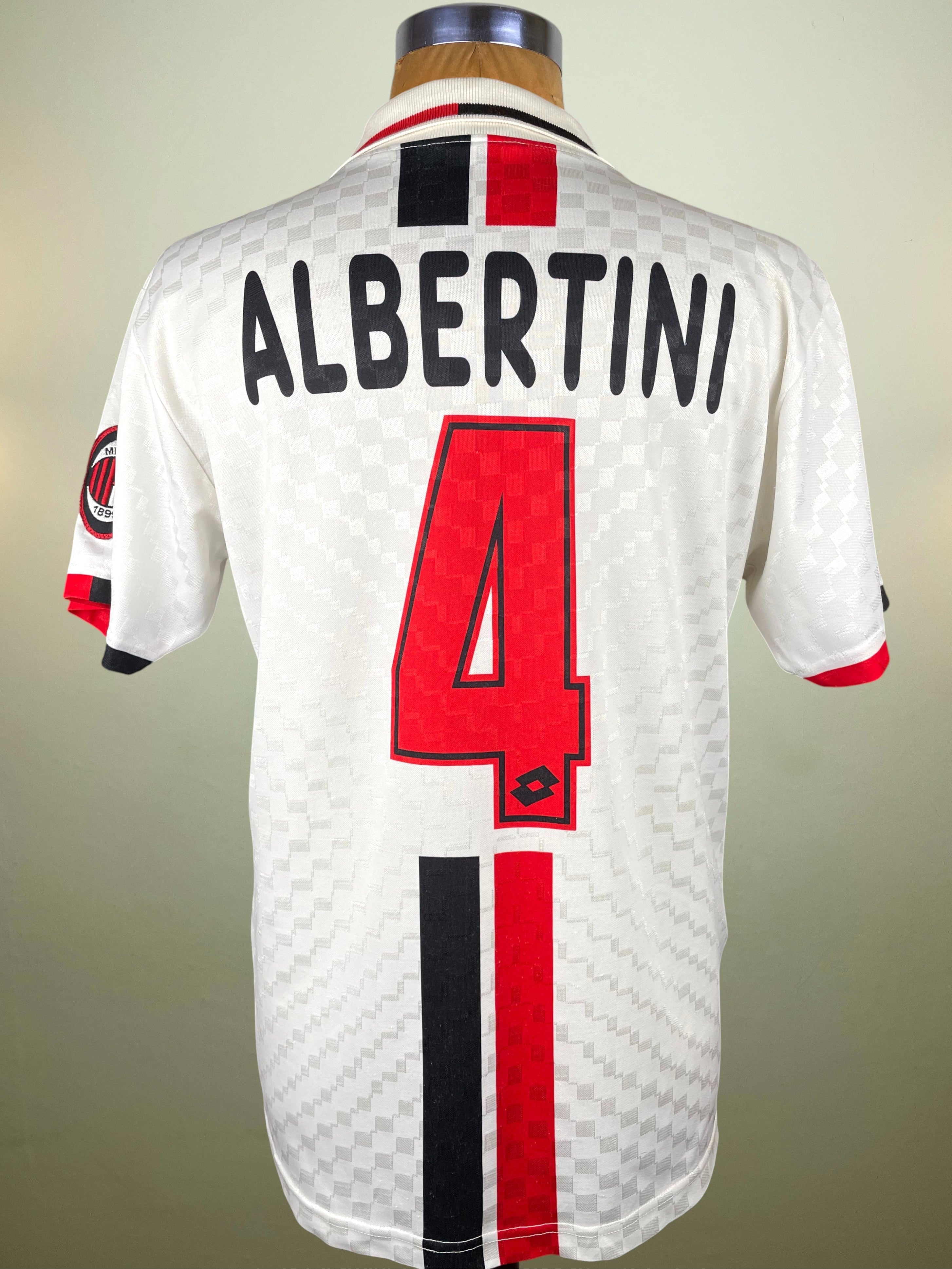 Lotto　1996〜1998 ACミラン　AWAY　ユニフォーム AC Milan 1997/98 Home – Store Shirt – Paolo Maldini – Lotto