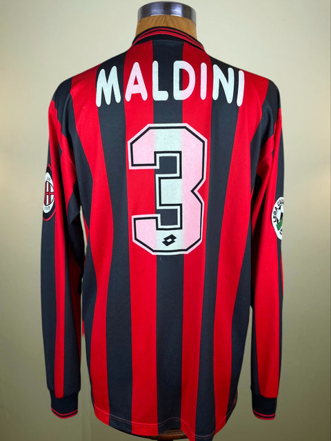 Store Shirt • AC Milan • 1996 • Lotto • Home • #3 • Paolo Maldini • Size XL 