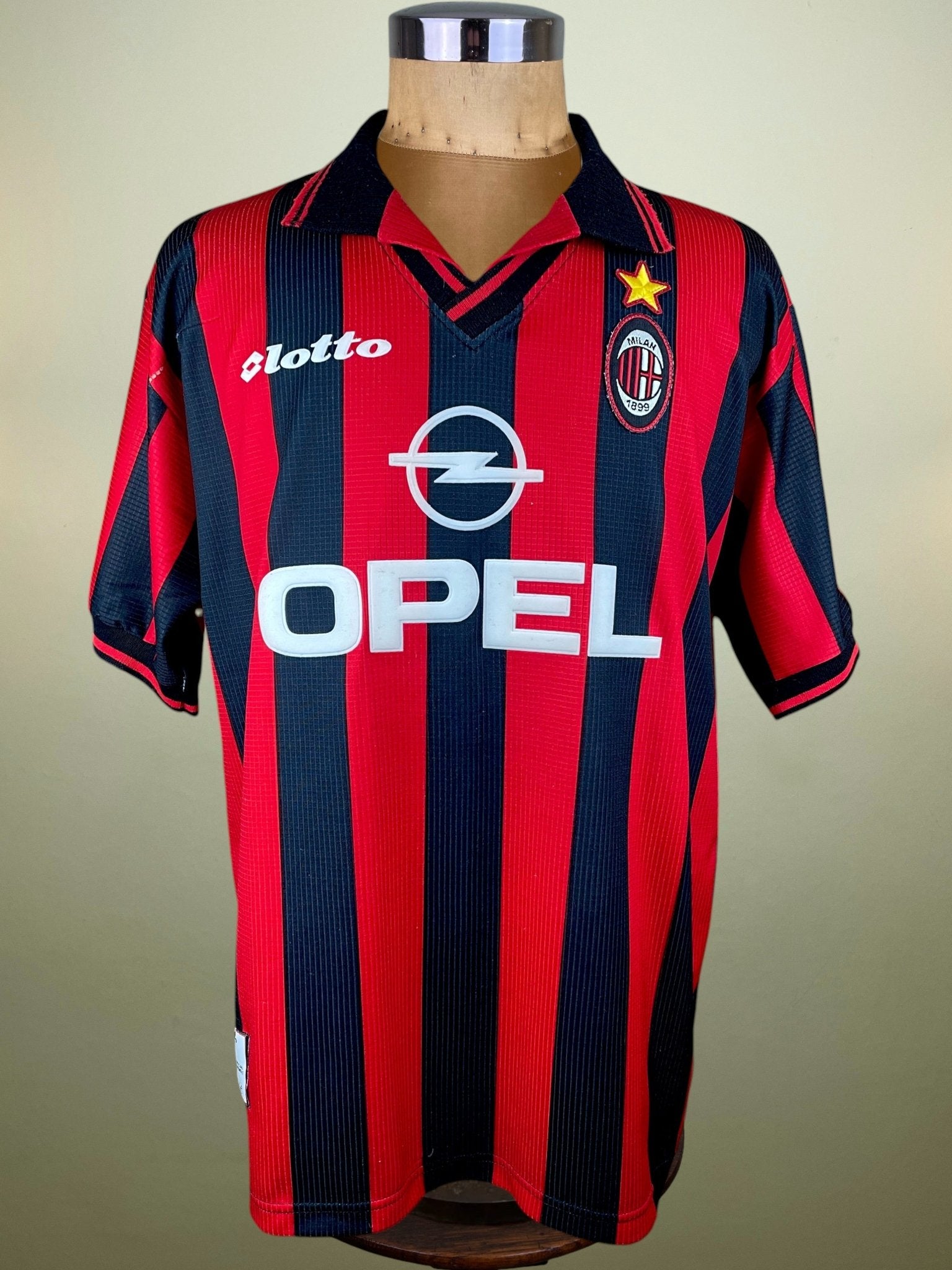 AC Milan 1997/98 Home – Player Issue Shirt – Geroge Weah – Lotto