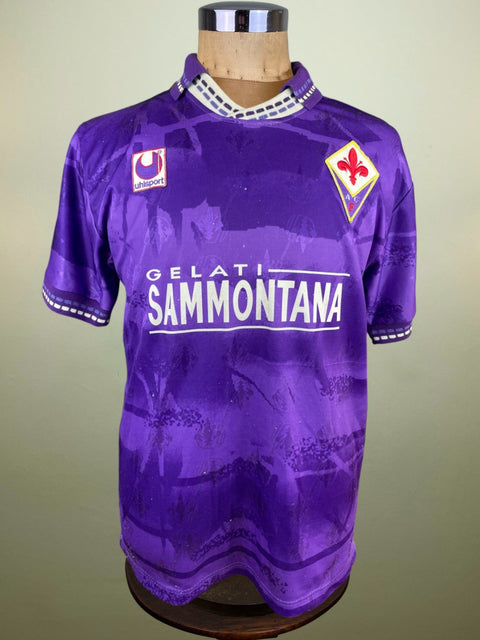 Store Shirt • Fiorentina • 1994 • Uhlsport • Home • Size M - Calcio 90
