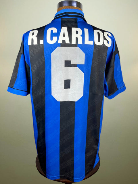 Store Shirt • Inter Milan • 1995 • Roberto Carlos • Umbro • Home • Size XL - Calcio 90