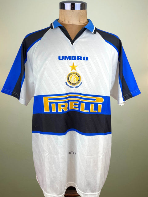 Store Shirt • Inter Milan • 1996 • Umbro • Away • UEFA Cup Final Version • Size XL - Calcio 90