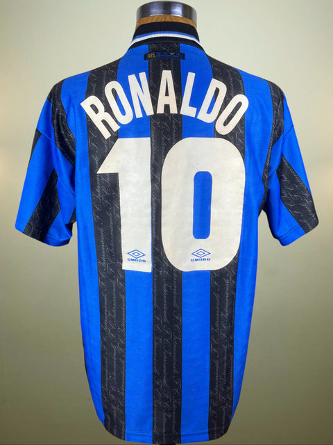 Store Shirt • Inter Milan • 1997 • Umbro • Home • Ronaldo • Size L 